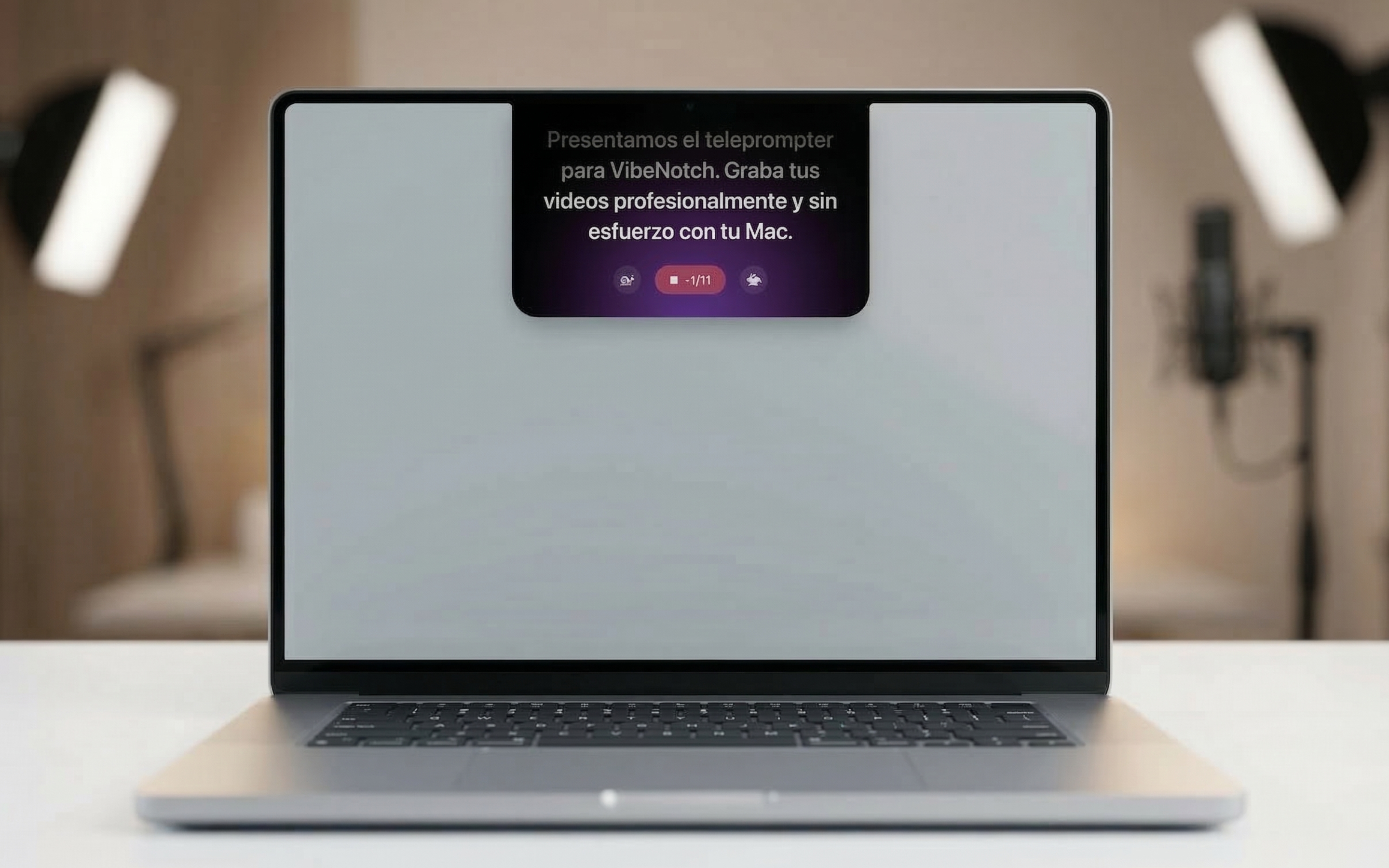 Teleprompter en VibeNotch
